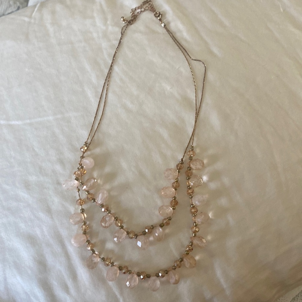 Pink Glass bead necklace